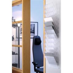   DURABLE Prospektustartó, fali, fekvő, A4, DURABLE "FLEXIBOXX 12", áttetsző