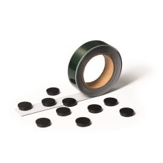   DURABLE Fémszalag, öntapadó, 3,5 cm x 5 m, DURABLE, fehér, 10 db mágnessel