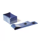 DURABLE Címketartó zseb, raklapláb, 140x65 mm / 90x65 mm, DURABLE , kék