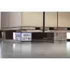 DURABLE Címketartó zseb, raklapláb, 140x65 mm / 90x65 mm, DURABLE , kék