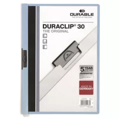   DURABLE Gyorsfűző, klipes, A4, DURABLE "DURACLIP® 30", kék