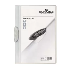   DURABLE Gyorsfűző, klipes, A4, DURABLE "Swingclip® 30", fehér