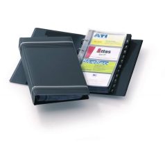   DURABLE Névjegykártyatartó, 200 db-os, A-Z regiszterrel, álló, DURABLE "VISIFIX®", szürke