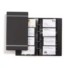   DURABLE Névjegykártyatartó, 200 db-os, A-Z regiszterrel, álló, DURABLE "VISIFIX®", szürke