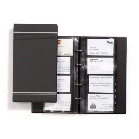 DURABLE Névjegykártyatartó, 200 db-os, A-Z regiszterrel, álló, DURABLE "VISIFIX®", szürke