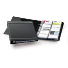 DURABLE Névjegykártyatartó, 400 db-os, A-Z regiszterrel, fekvő, DURABLE "VISIFIX®", szürke