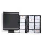 DURABLE Névjegykártyatartó, 400 db-os, A-Z regiszterrel, fekvő, DURABLE "VISIFIX®", szürke