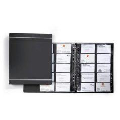   DURABLE Névjegykártyatartó, 400 db-os, A-Z regiszterrel, fekvő, DURABLE "VISIFIX®", szürke