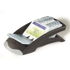   DURABLE Névjegykártyatartó, műanyag, 200 db-os, A-Z regiszterrel, fekvő, DURABLE, "VISIFIX®", fekete
