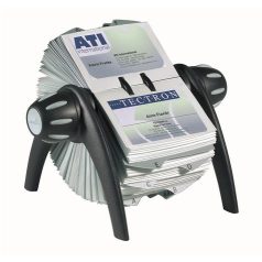   DURABLE Névjegykártyatartó, műanyag, 400 db-os, forgatható, fekvő, DURABLE, "VISIFIX®", fekete