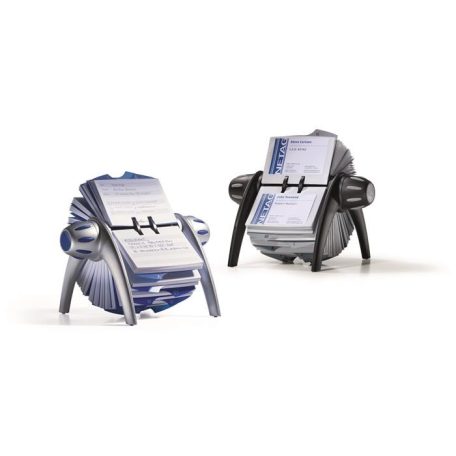 DURABLE Névjegykártyatartó, műanyag, 400 db-os, forgatható, fekvő, DURABLE, "VISIFIX®", fekete