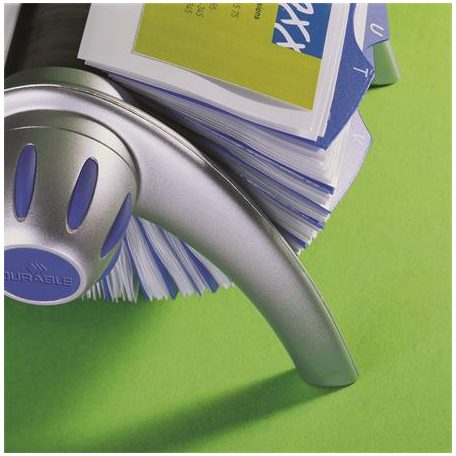DURABLE Névjegykártyatartó, műanyag, 400 db-os, forgatható, fekvő, DURABLE, "VISIFIX®", ezüst
