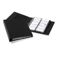   DURABLE Névjegytartó, 400 db-os, gyűrűs, DURABLE "VISIFIX® Economy", fekete