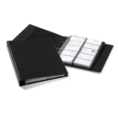   DURABLE Névjegytartó, 400 db-os, gyűrűs, DURABLE "VISIFIX® Economy", fekete