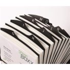 DURABLE Névjegykártyatartó, fém, 400 db-os, forgatható, fekvő, DURABLE, "VISIFIX®", fekete