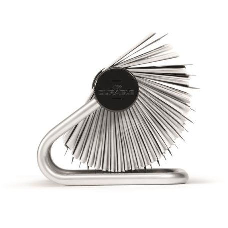 DURABLE Névjegykártyatartó, fém, 400 db-os, forgatható, fekvő, DURABLE, "VISIFIX®", ezüst