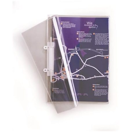DURABLE Prezentációs mappa, PP, A4, lefűzhető, DURABLE, áttetsző