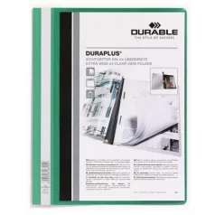   DURABLE Gyorsfűző, A4, széles, panorámás, DURABLE "DURAPLUS®", zöld