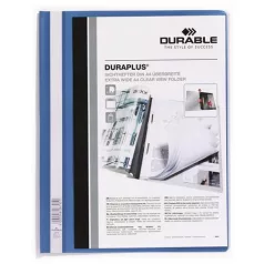   DURABLE Gyorsfűző, A4, széles, panorámás, DURABLE "DURAPLUS®", kék