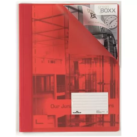 DURABLE Gyorsfűző, A4, extra erős, széles, DURABLE, piros
