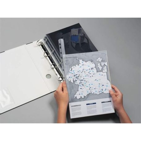 DURABLE Iratsín, 6 mm, 1-60 lap, DURABLE, áttetsző