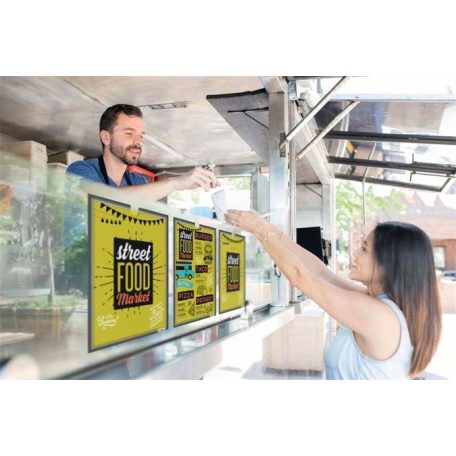 DURABLE Dokumentumtartó, A4, öntapadó, DURABLE, szürke