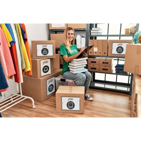 DURABLE Dokumentumtartó, A4, öntapadó, DURABLE, szürke