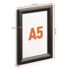 DURABLE Posztertábla, fali, A5, alumínium keret, DURABLE, fekete