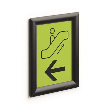 DURABLE Posztertábla, fali, A5, alumínium keret, DURABLE, fekete