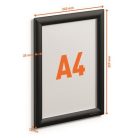 DURABLE Posztertábla, fali, A4, alumínium keret, DURABLE, fekete