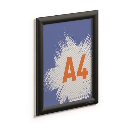 DURABLE Posztertábla, fali, A4, alumínium keret, DURABLE, fekete