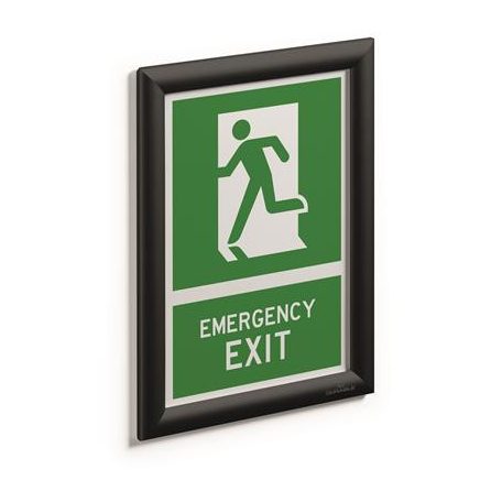 DURABLE Posztertábla, fali, A4, alumínium keret, DURABLE, fekete