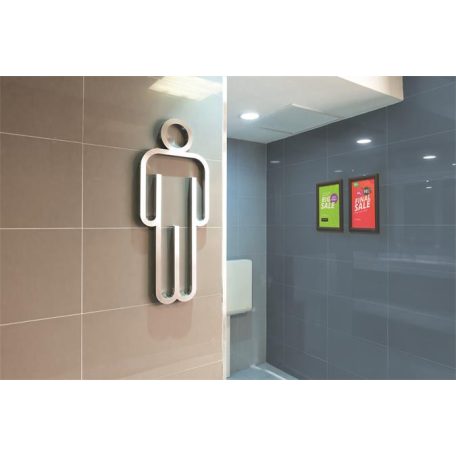 DURABLE Posztertábla, fali, A4, alumínium keret, DURABLE, fekete