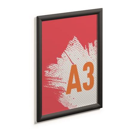 DURABLE Posztertábla, fali, A3, alumínium keret, DURABLE, fekete