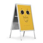 DURABLE Megállító tábla, poszteres, A1, DURABLE "Fold Outdoor", ezüst