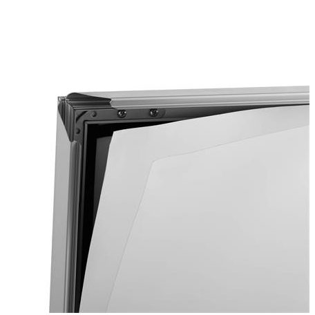 DURABLE Megállító tábla, poszteres, talppal, A1, DURABLE "Heavy Base Outdoor", ezüst