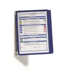 DURABLE Bemutatótábla tartó, fali, 5 db bemutatótáblával, DURABLE "VARIO® WALL 5", sötétkék