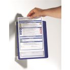 DURABLE Bemutatótábla tartó, fali, 5 db bemutatótáblával, DURABLE "VARIO® WALL 5", sötétkék