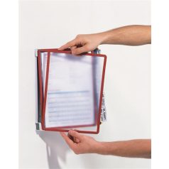   DURABLE Bemutatótábla tartó, fali, 10 db bemutatótáblával, DURABLE "VARIO® WALL 10", vegyes szín