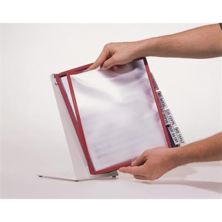 DURABLE Bemutatótábla tartó, asztali, 10 db bemutatótáblával, DURABLE "VARIO® 10", vegyes szín
