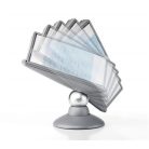 DURABLE Bemutatótábla tartó, asztali, 10 db bemutatótáblával, DURABLE, "Motion", fekete