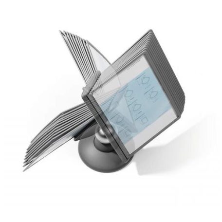 DURABLE Bemutatótábla tartó, asztali, 10 db bemutatótáblával, DURABLE, "Motion", fekete