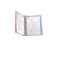   DURABLE Bemutatótábla tartó, fali, 10 db bemutatótáblával, DURABLE "FUNCTION WALL 10", vegyes szín