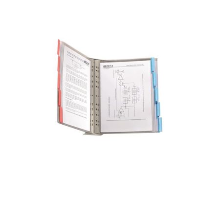 DURABLE Bemutatótábla tartó, fali, 10 db bemutatótáblával, DURABLE "FUNCTION WALL 10", vegyes szín