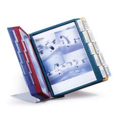   DURABLE Bemutatótábla tartó, asztali, 20 db bemutatótáblával, DURABLE "VARIO®", vegyes színek