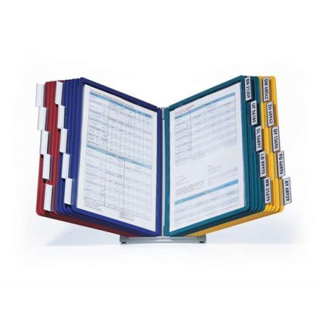 DURABLE Bemutatótábla tartó, asztali, 20 db bemutatótáblával, DURABLE "VARIO®", vegyes színek