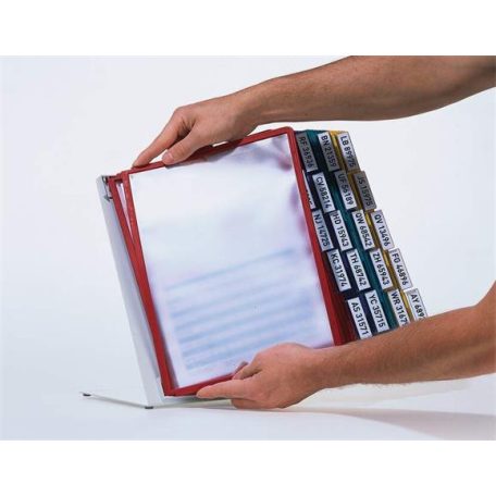 DURABLE Bemutatótábla tartó, asztali, 20 db bemutatótáblával, DURABLE "VARIO®", vegyes színek