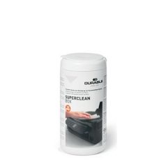   DURABLE Tisztítókendő, műanyag felületre, 100 db, DURABLE "SUPERCLEAN BOX 100"