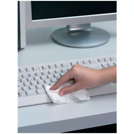 DURABLE Tisztítókendő, műanyag felületre, 100 db, DURABLE "SUPERCLEAN BOX 100"