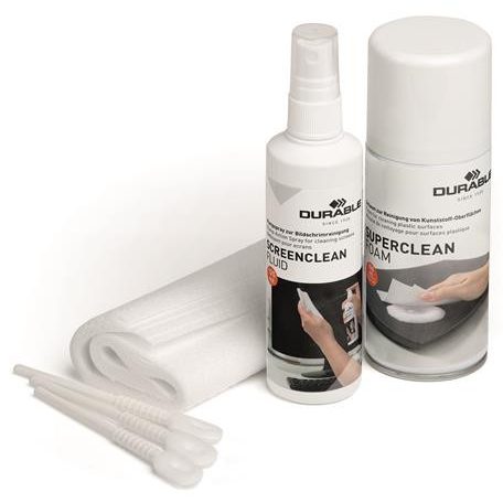 DURABLE Tisztító szett, műanyag felületre, képernyőhöz, DURABLE